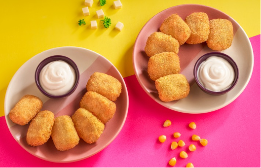 Cheesy Corn Nuggets with Creamy Cheese Filling